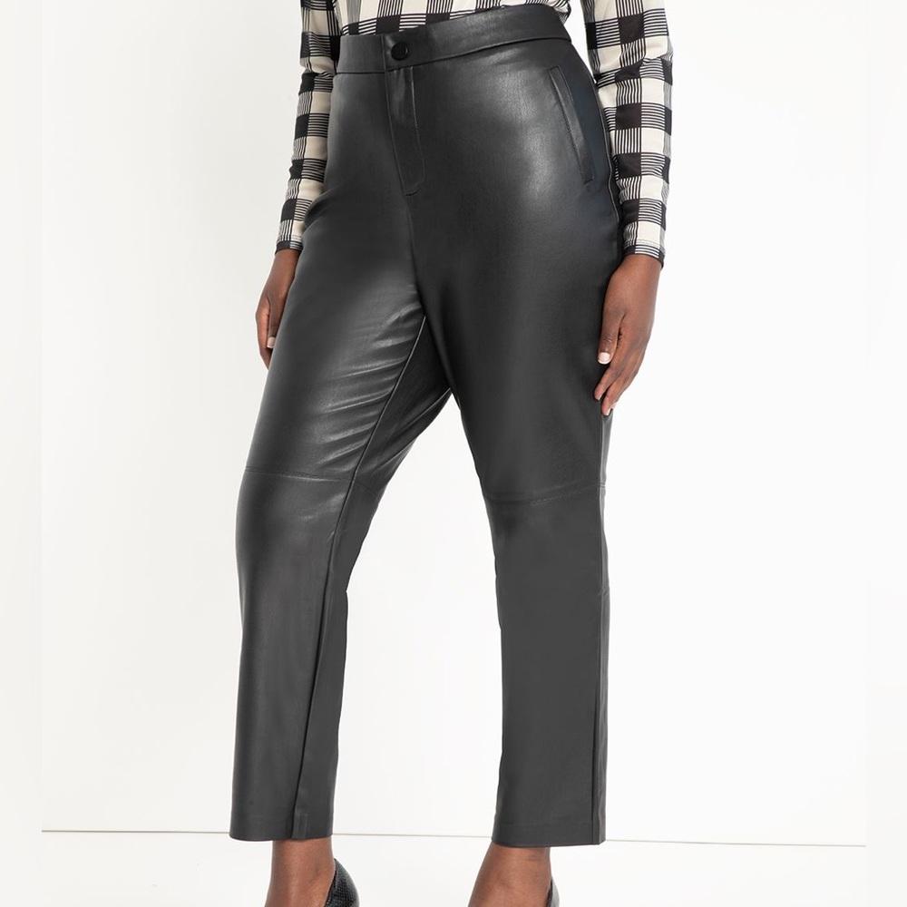 Eloquii Slim Faux Leather Pant